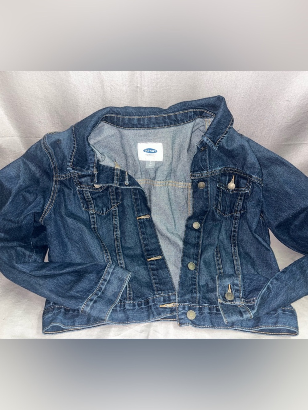 Old Navy Blue Denim Jacket with Contrast Stitching